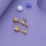 Kalyani Floral Gold Polish 925 Silver Traditional Kid Earring