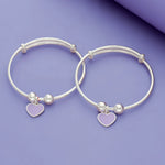 Sweetheart Bloom 925 Sterling Silver Kid Bangles