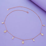 925 Silver Pear Crystal Charm Necklace for Women