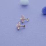 Violet Blossom 925 Sterling Silver Kids Stud (3+ Yrs)