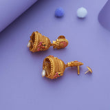 The Royal Durga 925 Gold Polish Traditional Jhumka