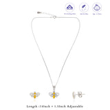 Little Yellow Blossom 925 Silver Kids Chain Pendant (3+ Years)