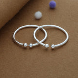 Ordinary Classic Charm Silver Kids Bangles (0-5 Years) | 999 Hallmark | Daily Wear Gift for Kids