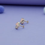 Dreamy Pink Mushroom 925 Silver Kids Studs