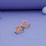 Floral Silver Studs for Kids with South Screw (3+ Yrs)