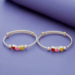 Triple Heart 925 Sterling Silver Kid Bangles