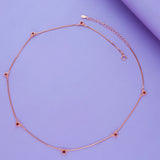 925 Silver Red Star Charm Chain Necklace
