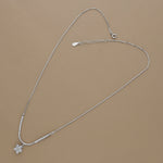 925 Sterling Silver Flower Charm Necklace