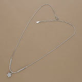 925 Sterling Silver Flower Charm Necklace