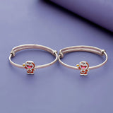 Playful Doraemon 925 Silver Baby Bangles (0-5 Yrs)
