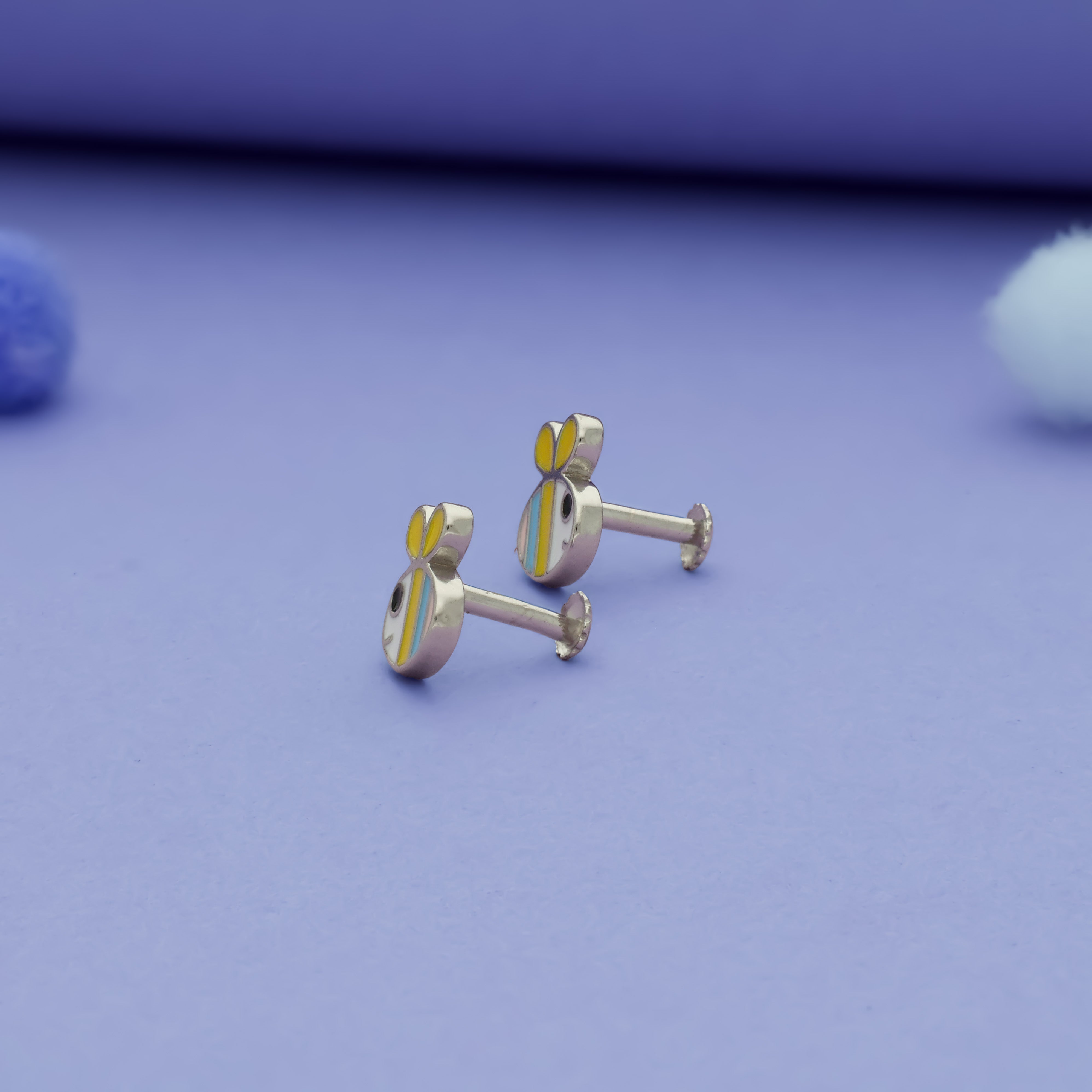 Little Honey Bee 925 Sterling Silver Kids Stud (3+ Yrs)
