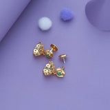 Sitara Floral Gold Polish 925 Silver Traditional Kid Earring