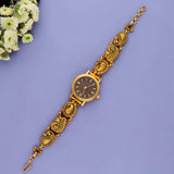 925 Silver Vintage Style Black Indian Wristwatch