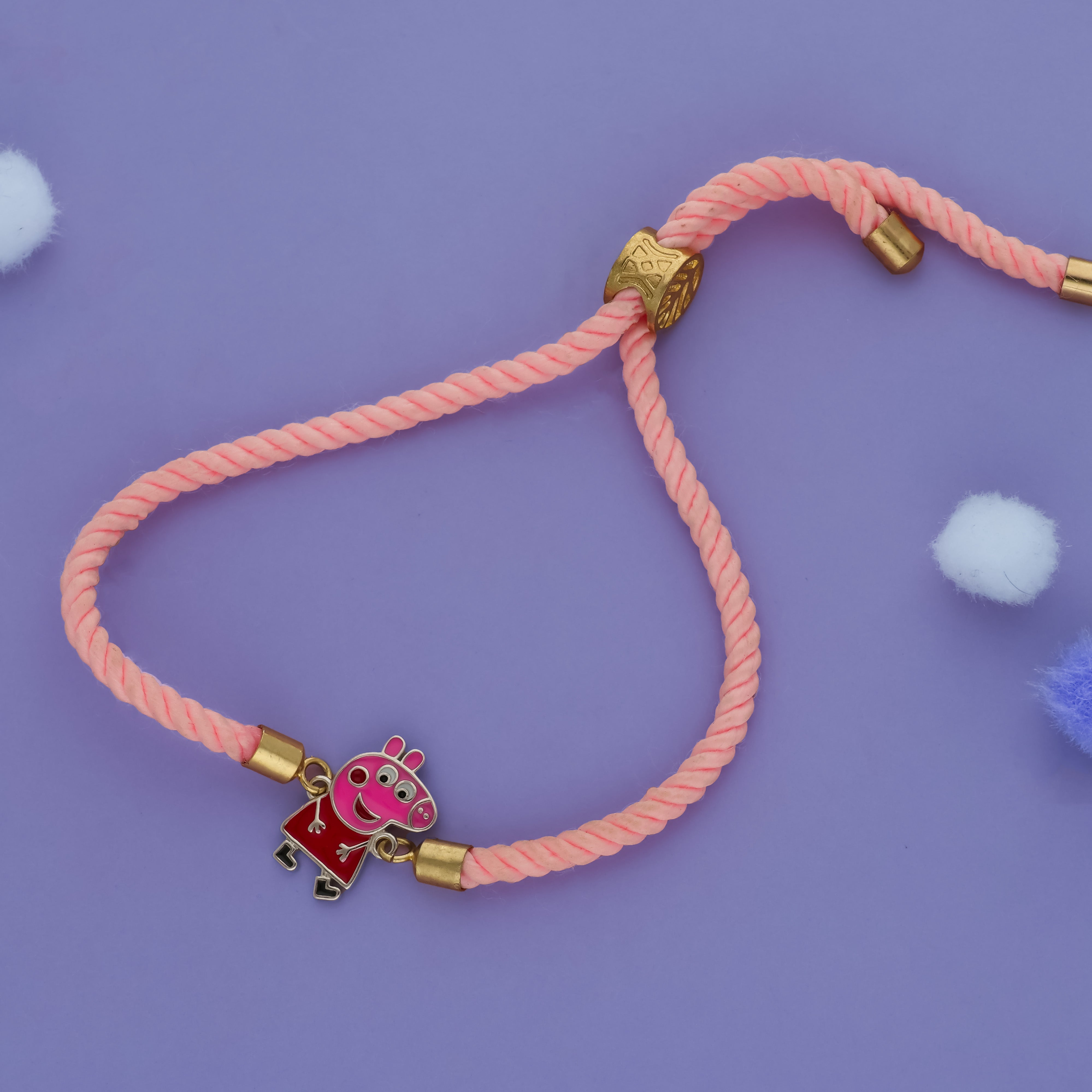 Peppa Pig 925 Silver Kids Rakhi