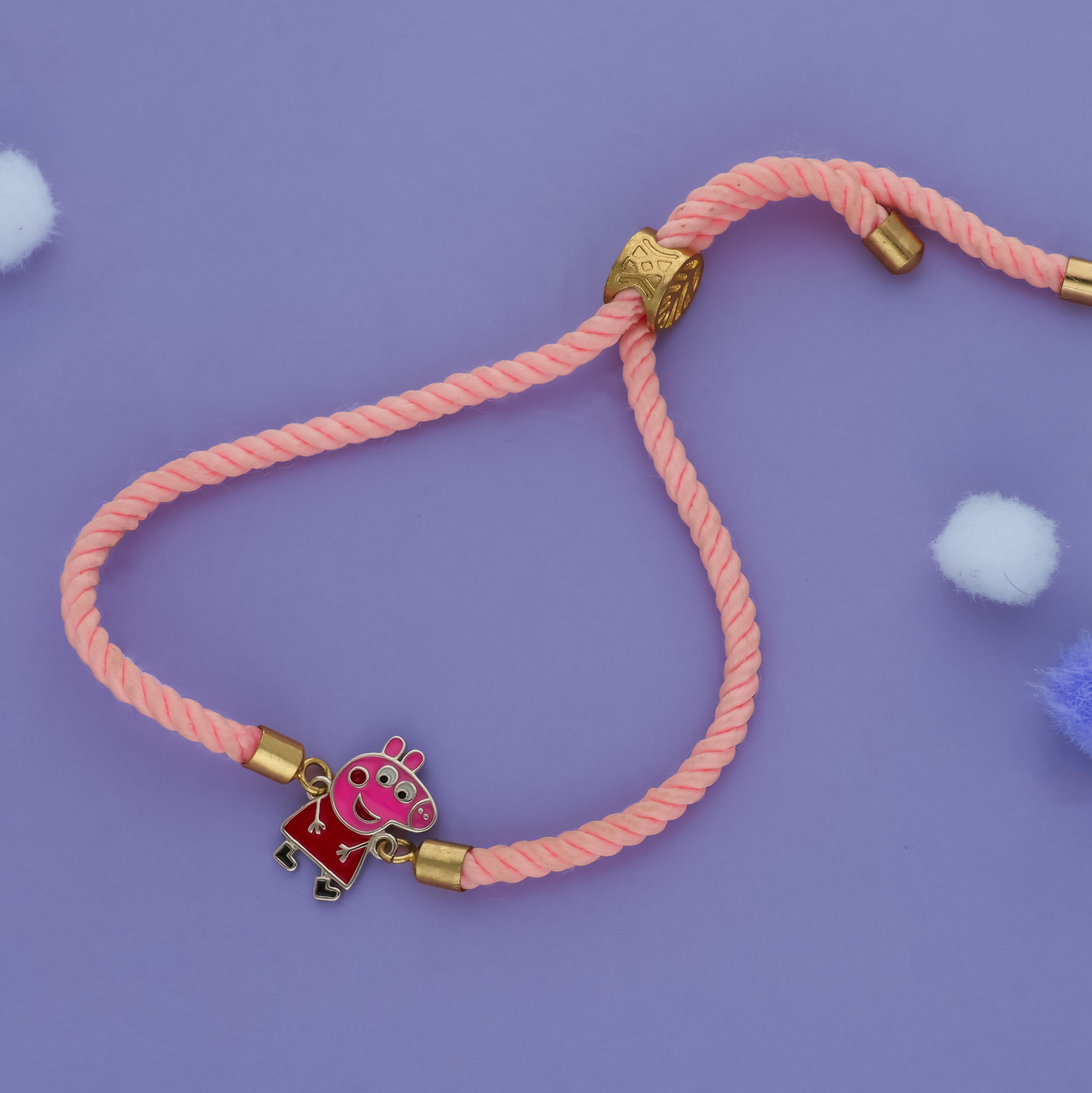 Peppa Pig 925 Silver Kids Rakhi