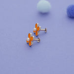 Cheerful Orange Blossom 925 Silver Kids Earrings (3+ Yrs)