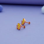 Yellow Mushroom 925 Sterling Silver Kids Stud (3+ Yrs)