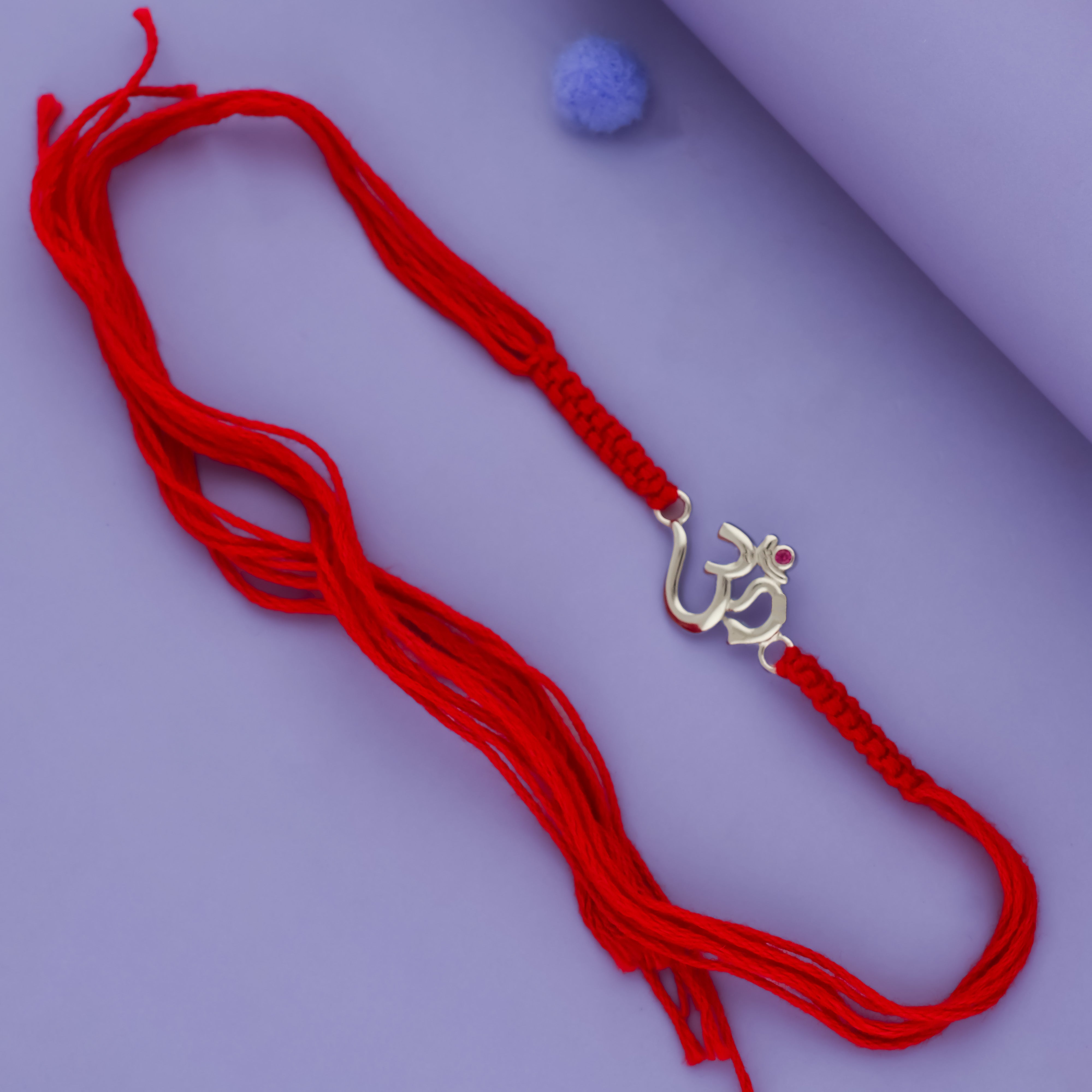 Classic Om 925 Sterling Silver Rakhi