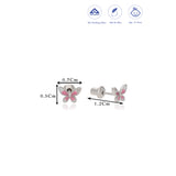 Butterfly Silver Stud with Secure Back(2+ Yrs)