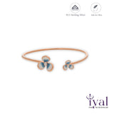 Meadow Charm 925 Rose Gold Polish Women Silver Kada
