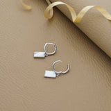 Charming Rose Gold Polish Silver Hoop Earrings