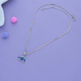 Little Blue Racer 925 Silver Kid Pendant (3+ Yrs)