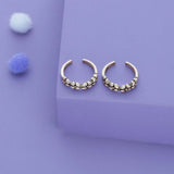 Bubble Bead Oxidized 925 Silver Toering
