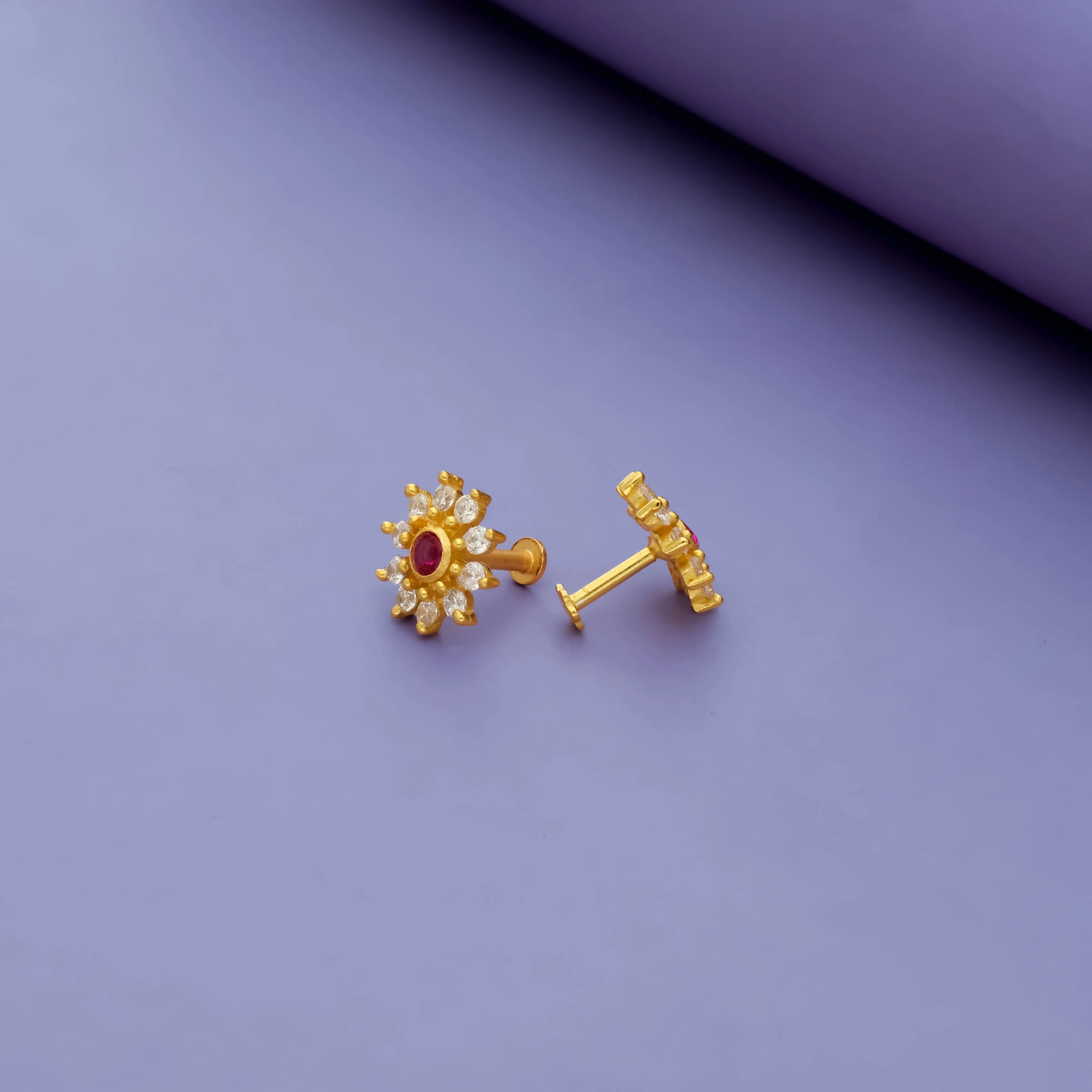 925 Silver Dazzling Flower Stud Earrings