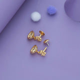 Mini Blossom Gold Polish 925 Silver Traditional Kid Earring