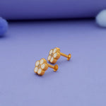 Kids 925 Pure Silver White Floral Studs (3+ Yrs)