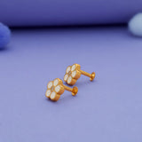 Kids 925 Pure Silver White Floral Studs (3+ Yrs)