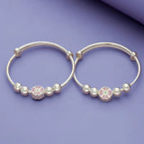 Little Flora 925 Silver Kid Bangles (0-5 Yrs)