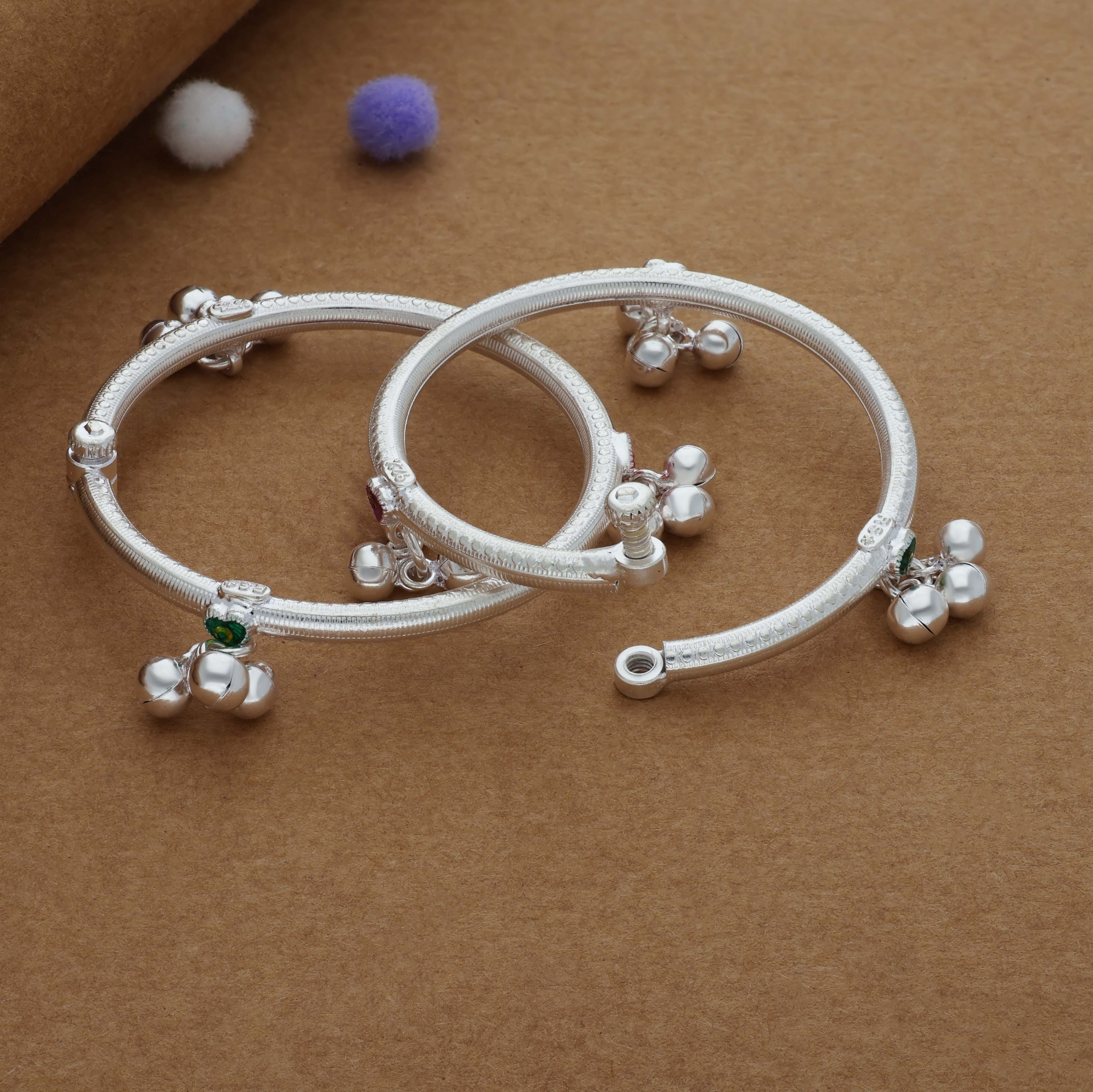 Starlet Steps 925 Silver Traditional Kid Anklet(2Yrs-2.5Yrs)