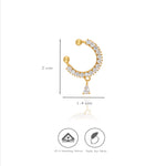 Trendy Dewdrop 925 Silver Gold Plated Septum