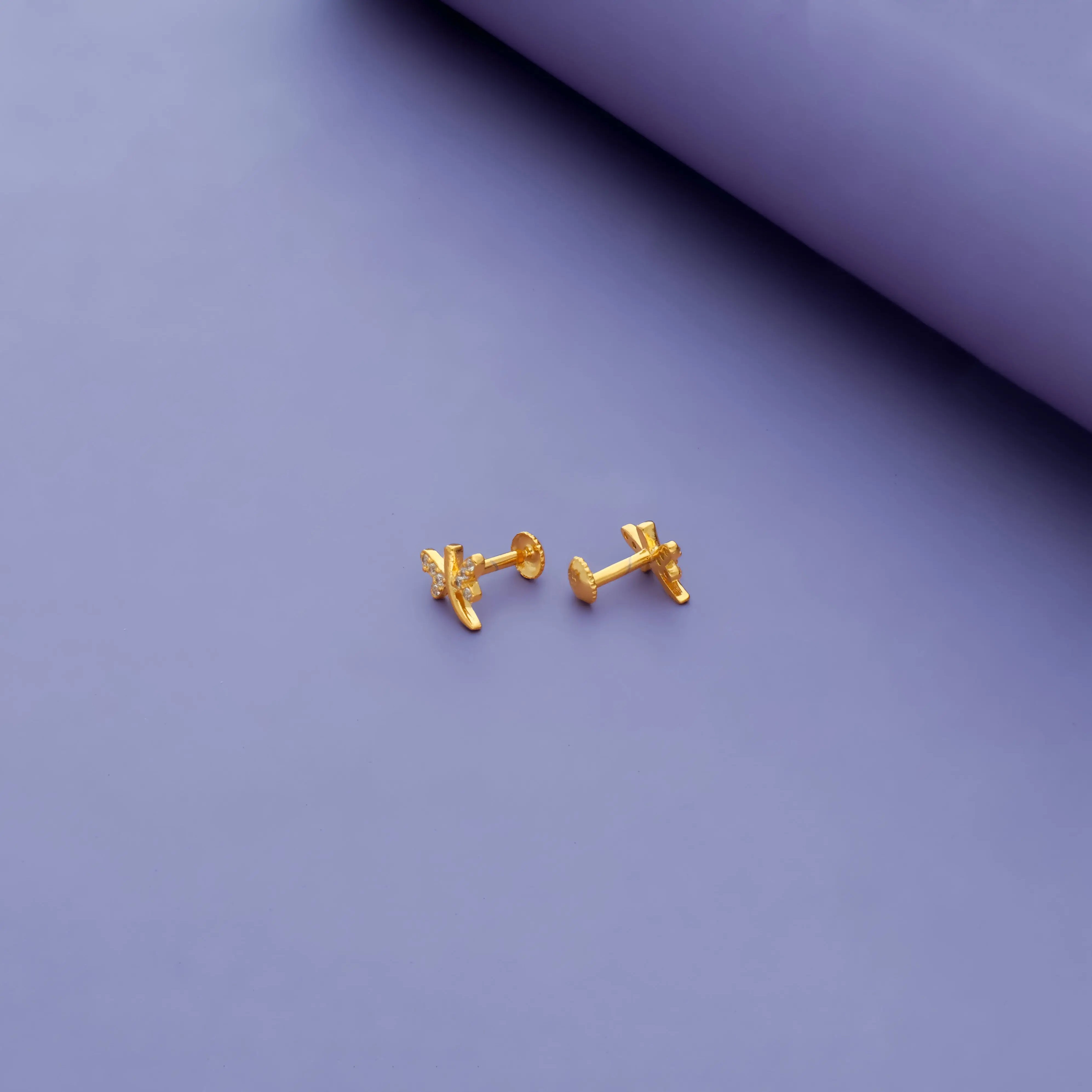 GlanceFly 925 Silver Kid Stud Earring