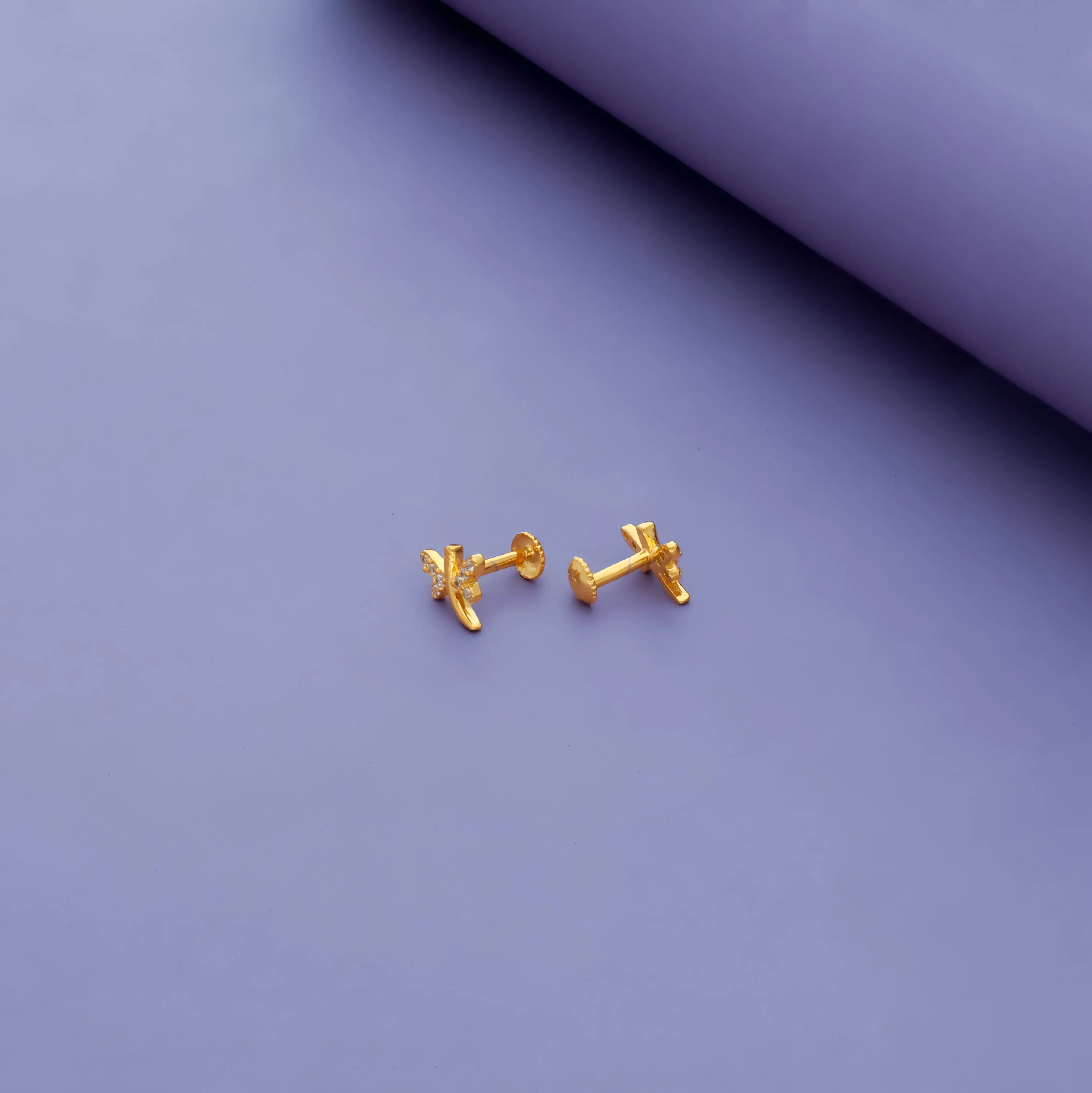GlanceFly 925 Silver Kid Stud Earring
