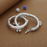 Happy Feet Jingle Pure Silver Kid Anklet(0-6Months)
