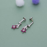 Violet Royal Dew  925 Silver Kid Drop Earring(8+ Yrs)