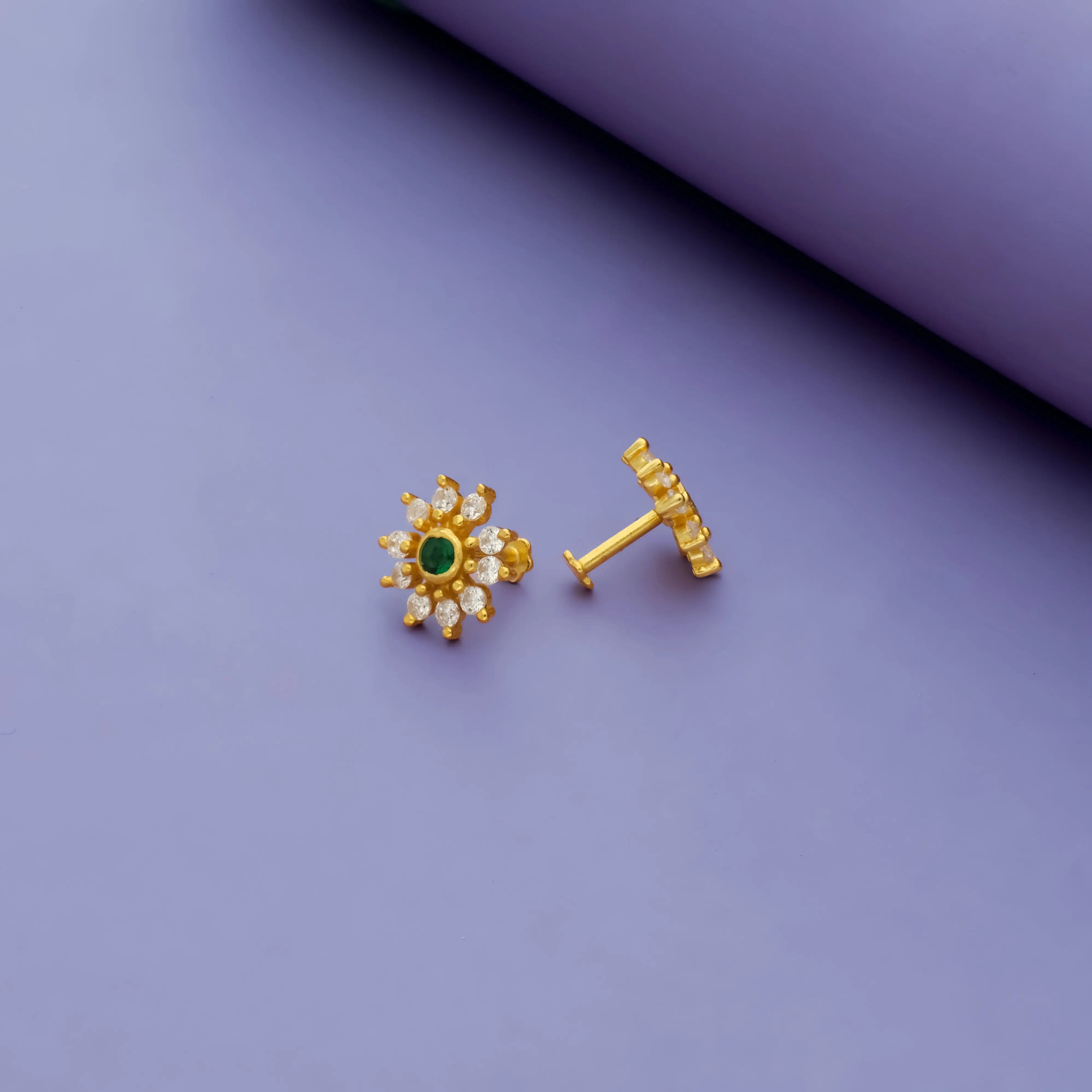 925 Silver Dazzling Flower Stud Earrings