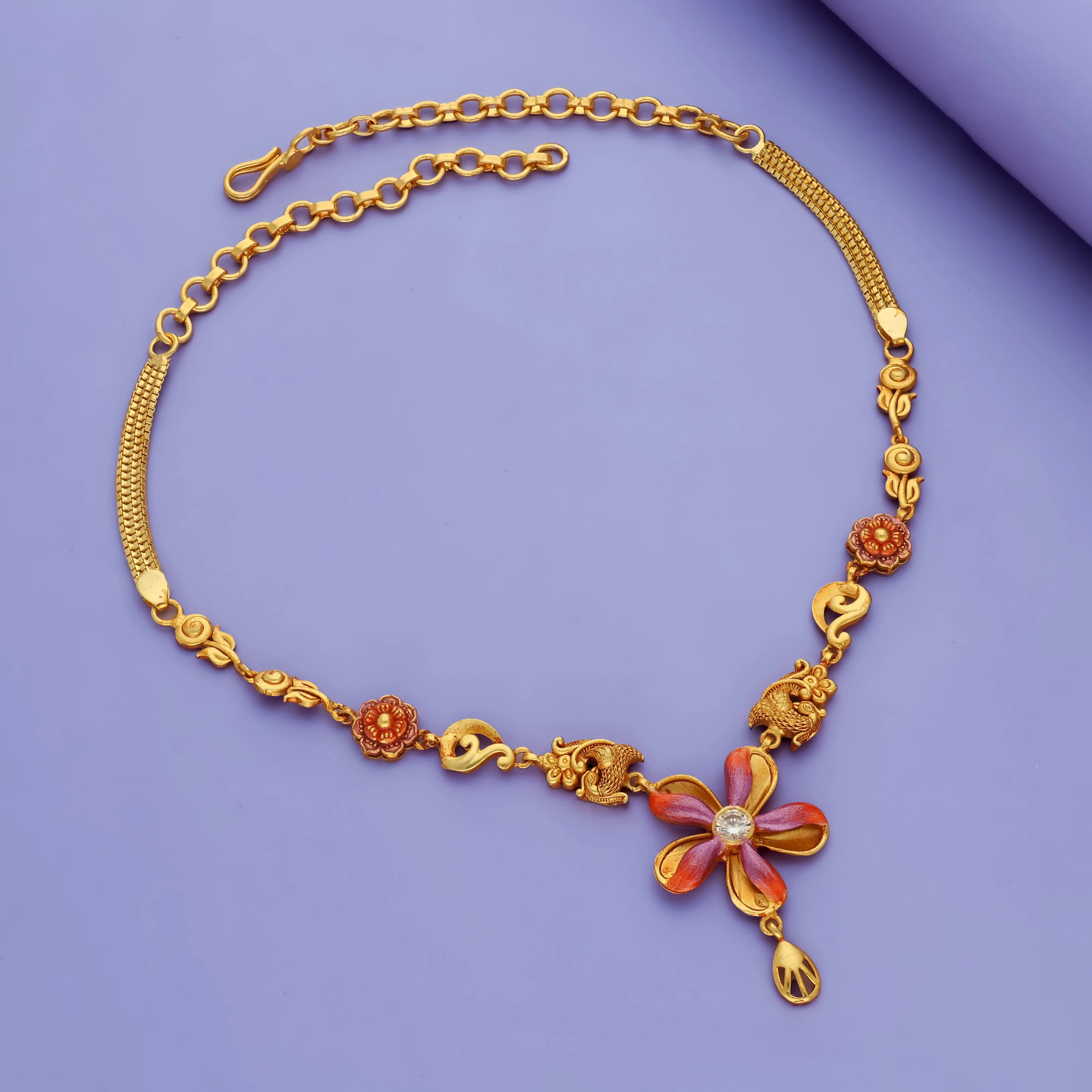 Pushpa Varnika 925 Sterling Silver Necklace