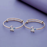 Unicorn Cartoon Adjustable 925 Silver Kid Bangles (0-5 Yrs)