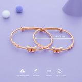 ButterBow Bliss Rose Gold Polish 925 Silver Kid Bangles (0-5 Yrs)