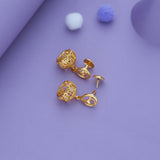 Rani Floral Gold Polish 925 Silver Traditional Kid Earring