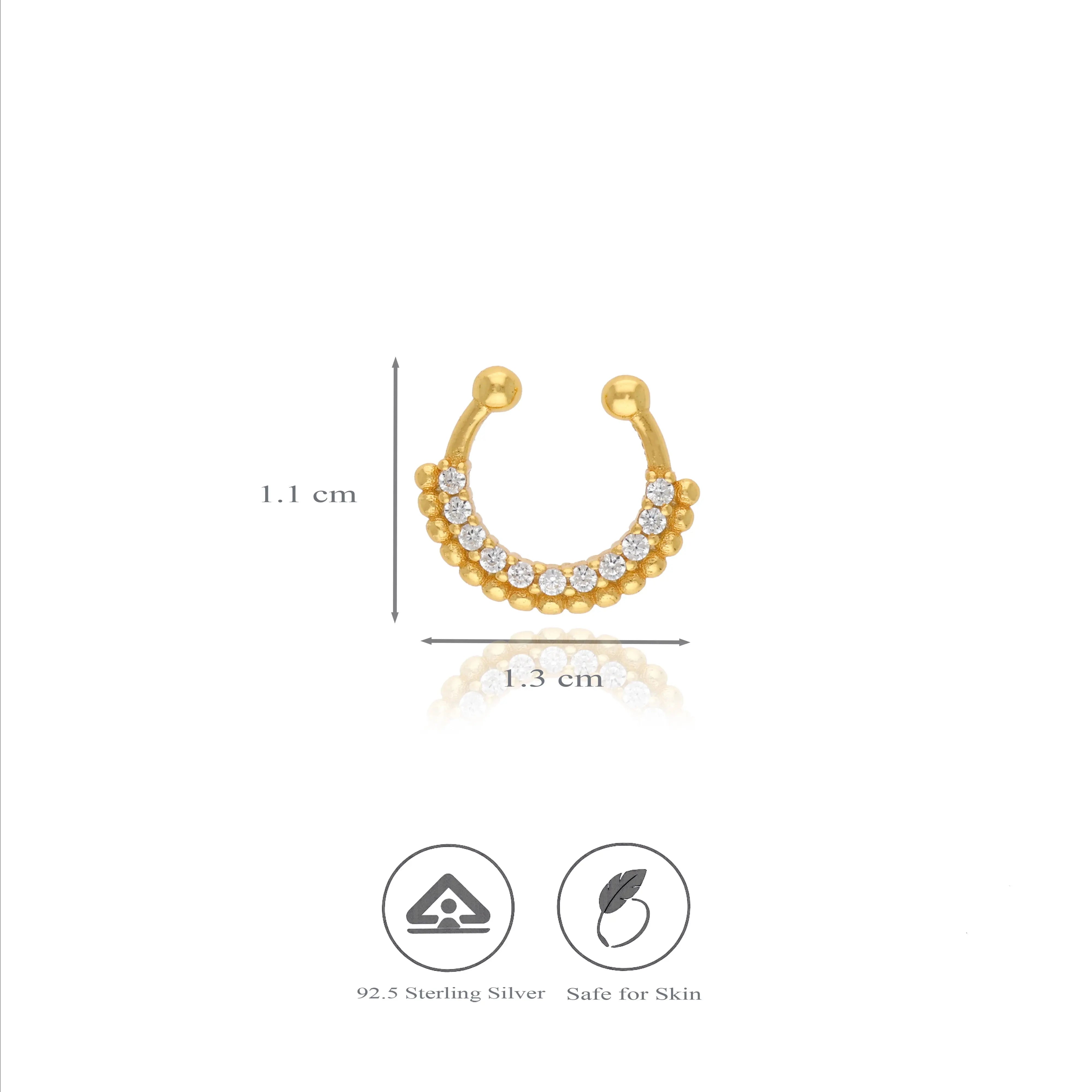 Crown Aura 925 Silver Septum Earring