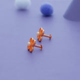 Cheerful Orange Blossom 925 Silver Kids Earrings (3+ Yrs)