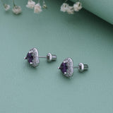 Tiny Heart Zircon 925 Silver Studs