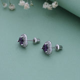 Eternal Heart 18K Gold Polish Silver Studs