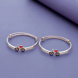925 Silver Joyful Bicycle Kids Bangles (0-5 Yrs)