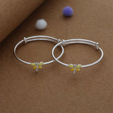 SunPetal Silver Kids Bangles (0-5 Years) | 925 Hallmark | Daily Wear Gift for Kids
