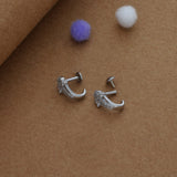 Eternal Glow 925 Silver J Type Earring